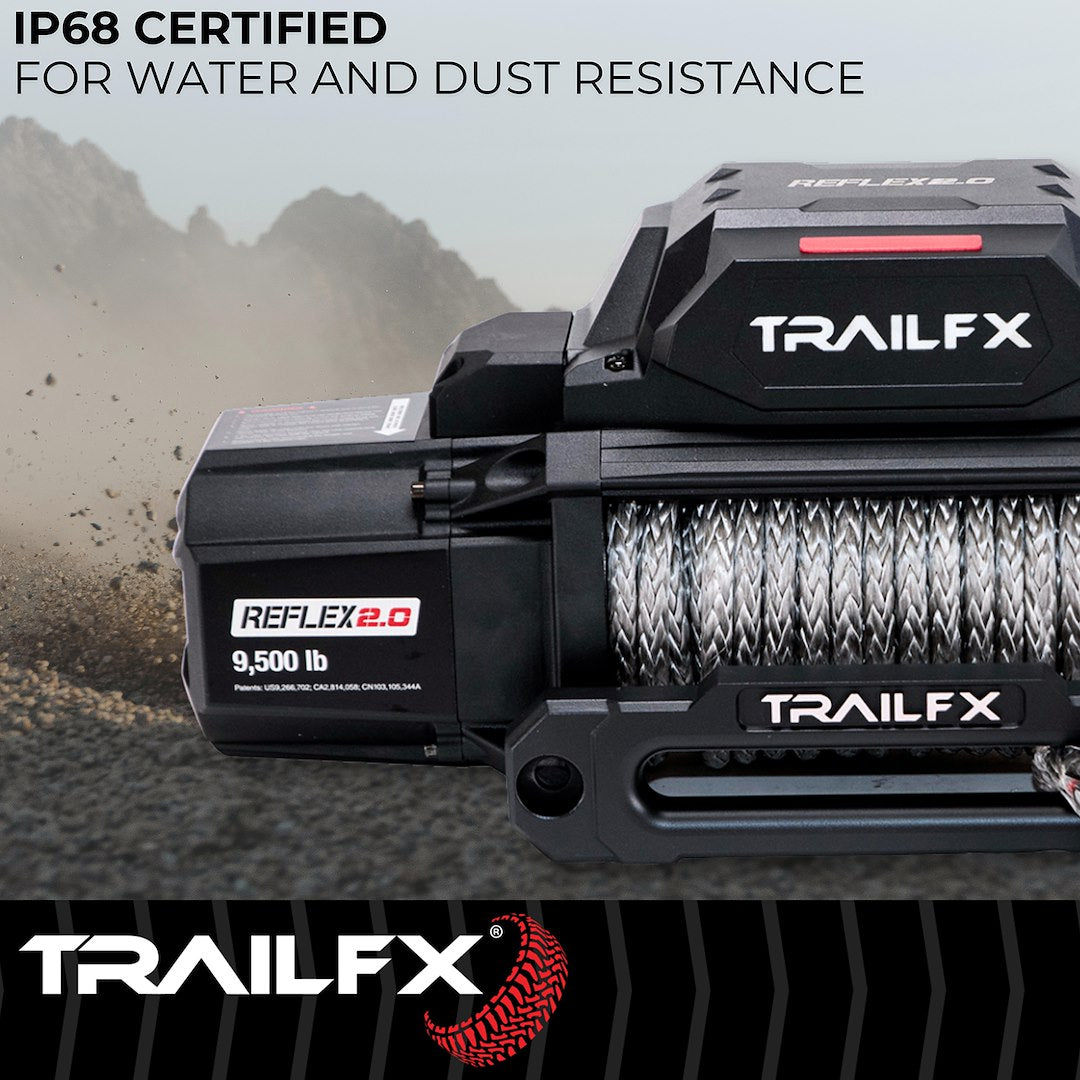 Reflex 2.0 Synthetic Rope Winch 9500 Lb (WRS295B) – TrailFX.com