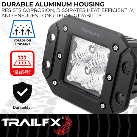Trailfx 2x2fmf2 Driving/ Fog Light||t8l_2x2fmf2_Led Flush Mount Lights_B2c_7.Jpg||91||t8l2x2fmf2||1771856