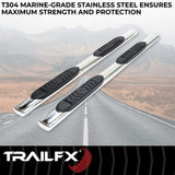 Trailfx A7005s Nerf Bar||t83_A7005s_5 Inch Oval Straight Step Bar_Extended_B2c_2.Jpg||86||t83a7005s||1530243