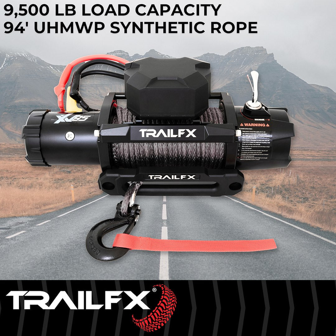 XV95Synthetic Rope Winch 9500 Lb (WXVS95B) – TrailFX.com