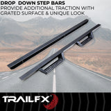 Drop Down Hoop Step Bars For Ford F150-350 Crew Cab (DHS009B)