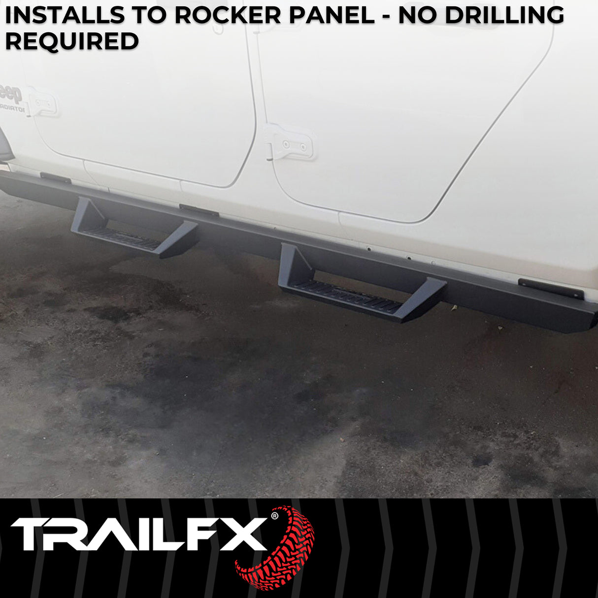 Drop Down Hoop Step Bars For Ford F150-350 Crew Cab (DHS009B)