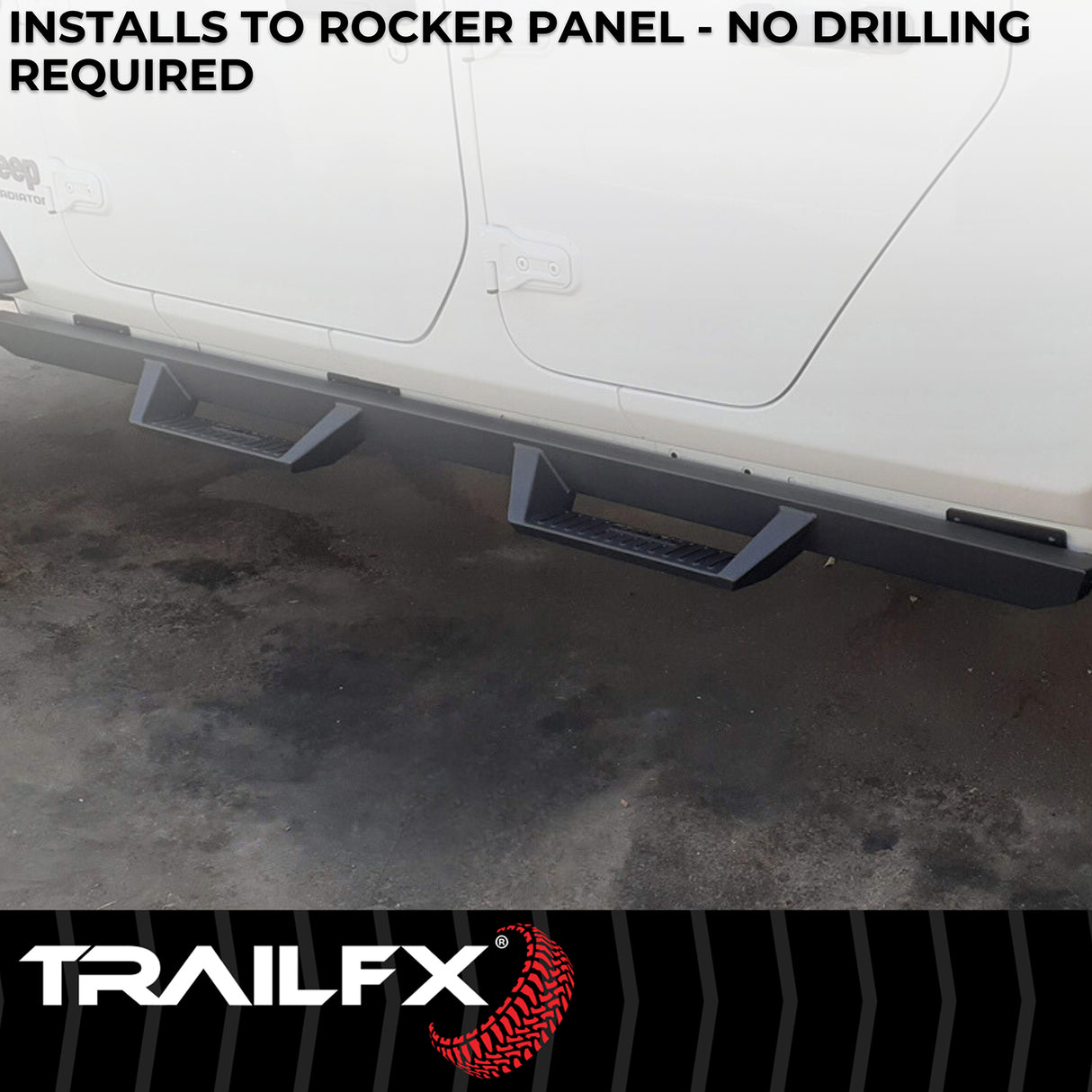Drop Down Hoop Step Bars For RAM 1500 Quad Cab (DHS017B)