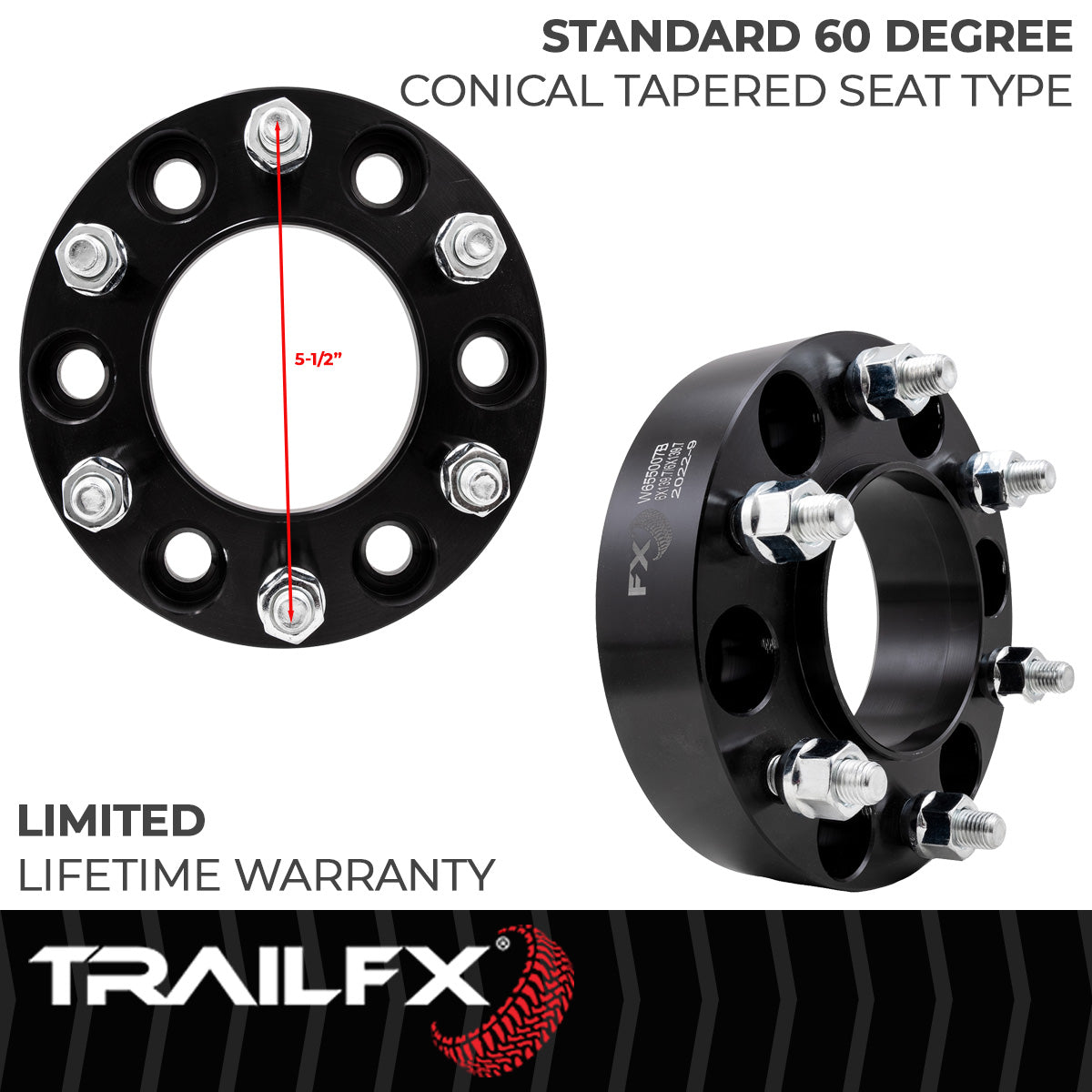 Hub Centric Wheel Spacer for Ford- Black Anodized (W655007B)